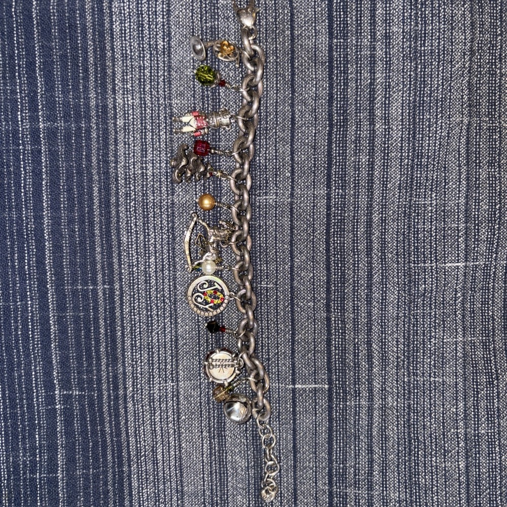 Brighton Christmas Holiday Charm Bracelet Tree Toy Solider Sleigh Joy Drum